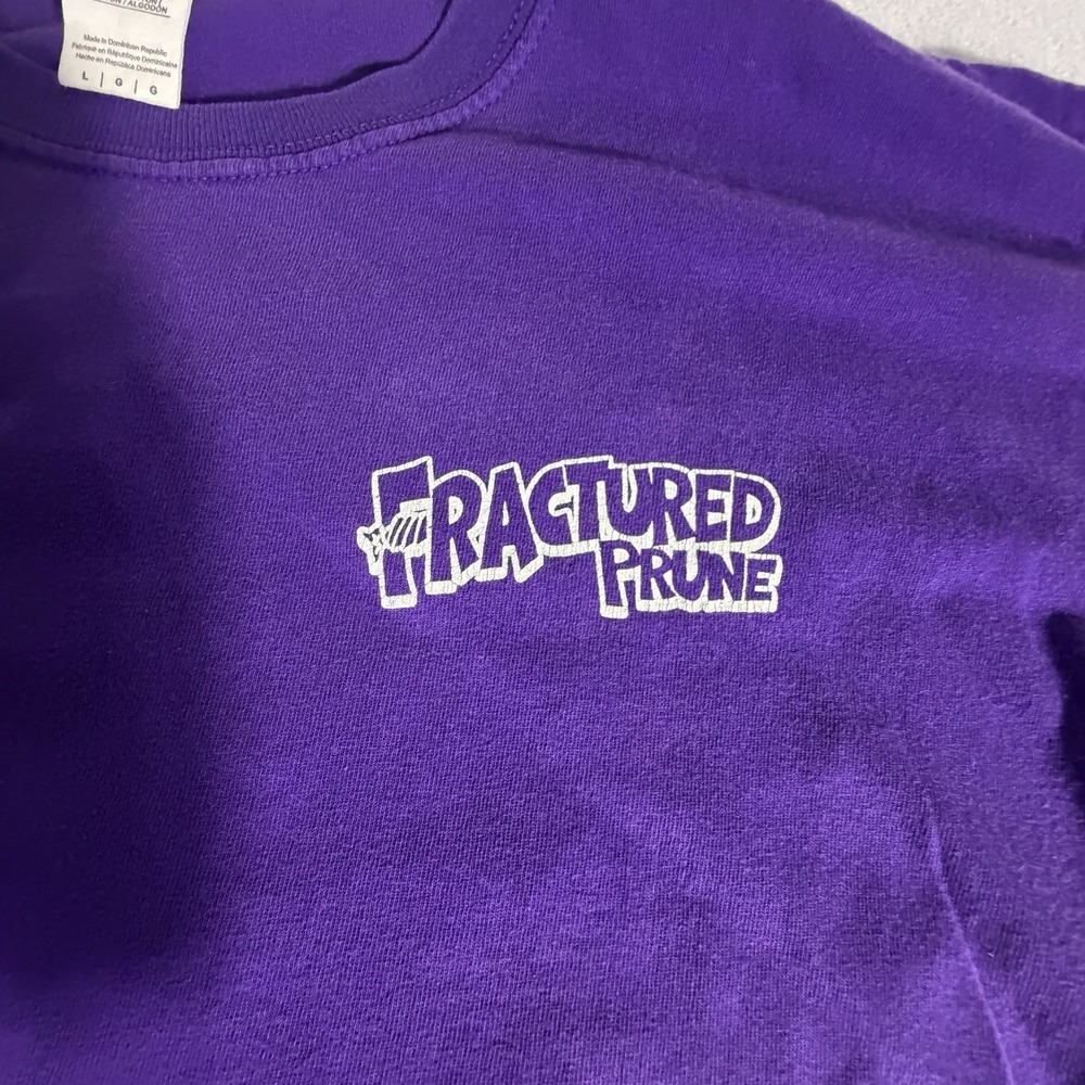 Fractured Prune Donut Shoppe T Shirt Mens Large Purple Ocean City Md Skater Tee View 3